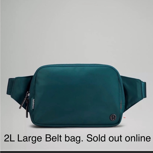 lululemon athletica Handbags - NWT Lululemon Athletica Everywhere belt bag, (Large) 2L, Green Jasper